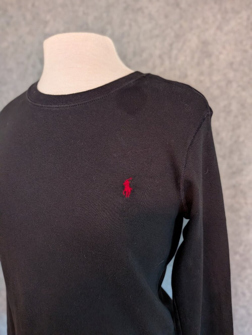 Ralph Lauren Sport Women's Crew Neck Long Sleeve T-shirt XL Black